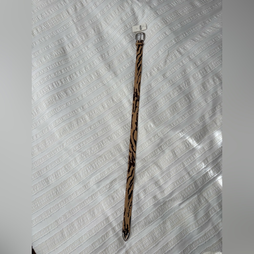 Anthropologie Tan and Brown Animal Print Belt - Picture 4 of 4